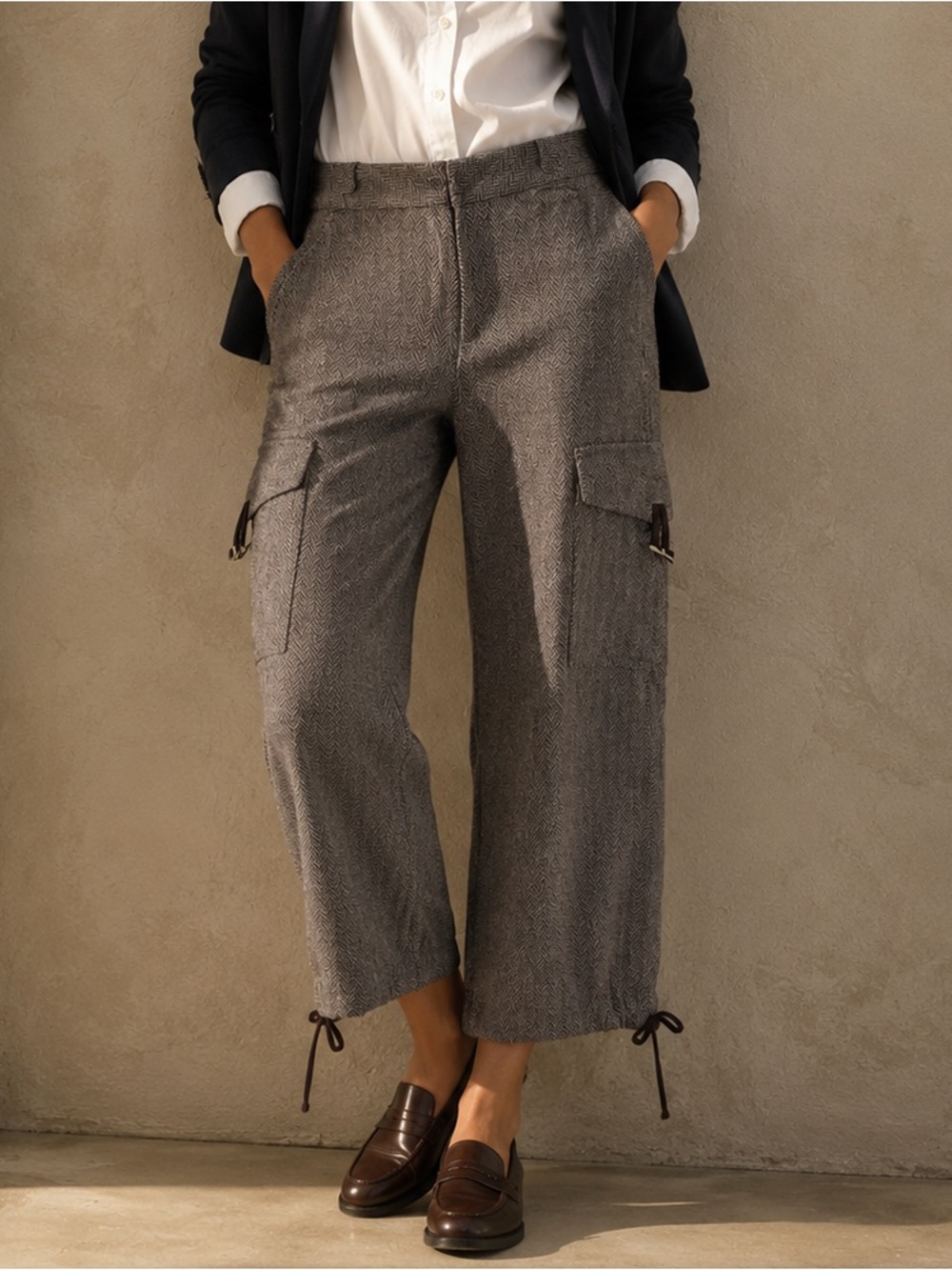 Polo Ralph Lauren Wool Blend Herringbone Cropped Trouser 4